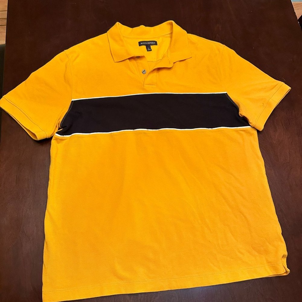 Banana Republic Short Sleeve Polo Shirt Size L
